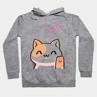 Cute cat says hello Hoodie